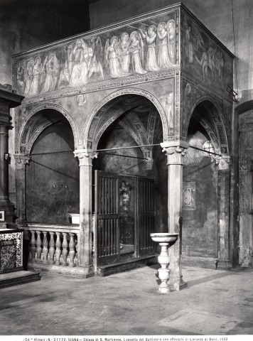 Alinari, Fratelli — Signa - Chiesa di S. Martinone. Loggetta del Battistero con affreschi di Lorenzo di Bicci, 1433 — insieme